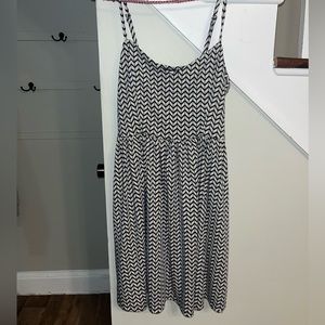 Blue and white casual xhilaration dress with pockets